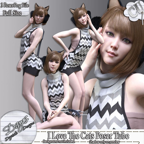 I LOVE THE CATS POSER TUBE PACK CU - FULL SIZE - Click Image to Close